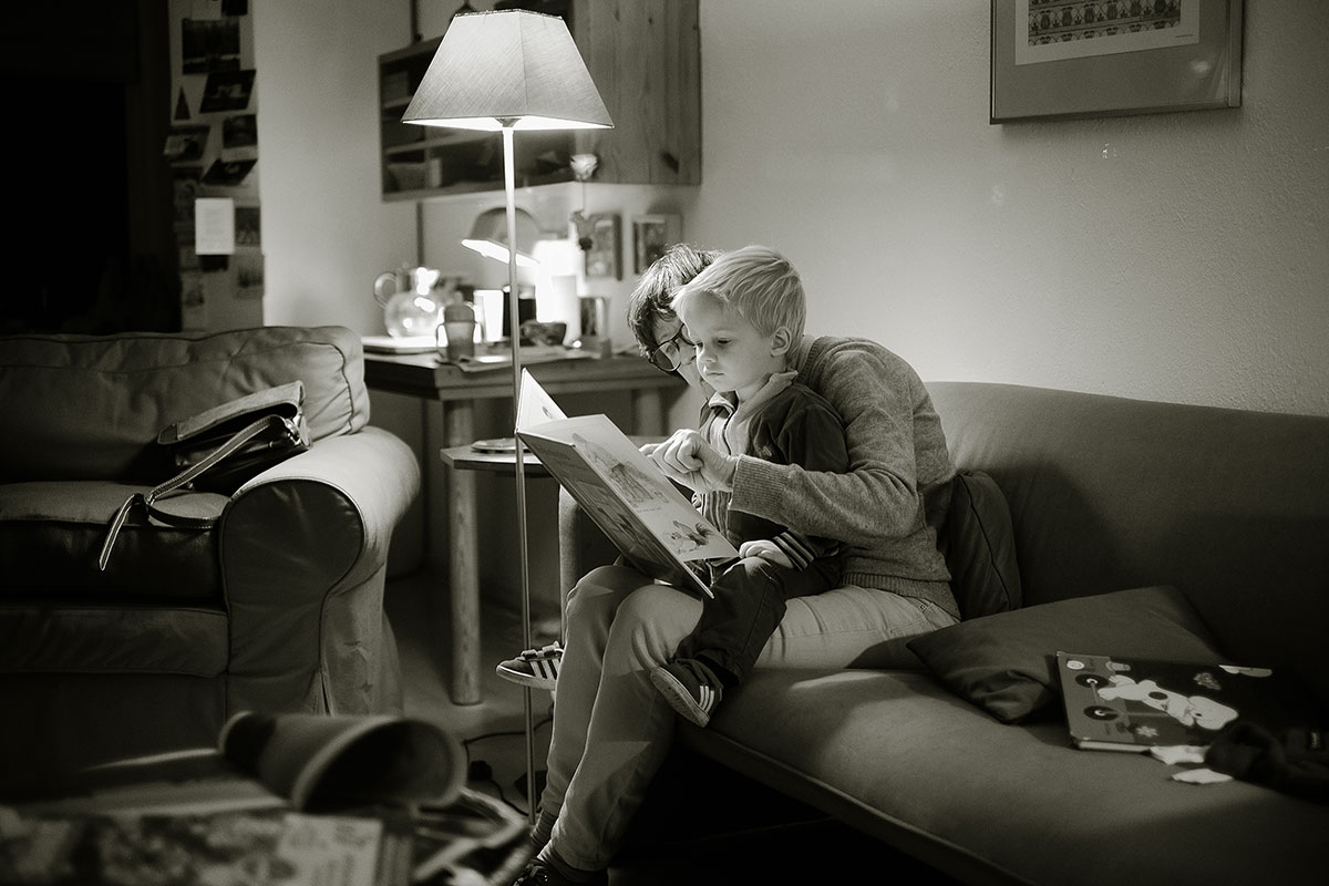 reading to the grandchildren