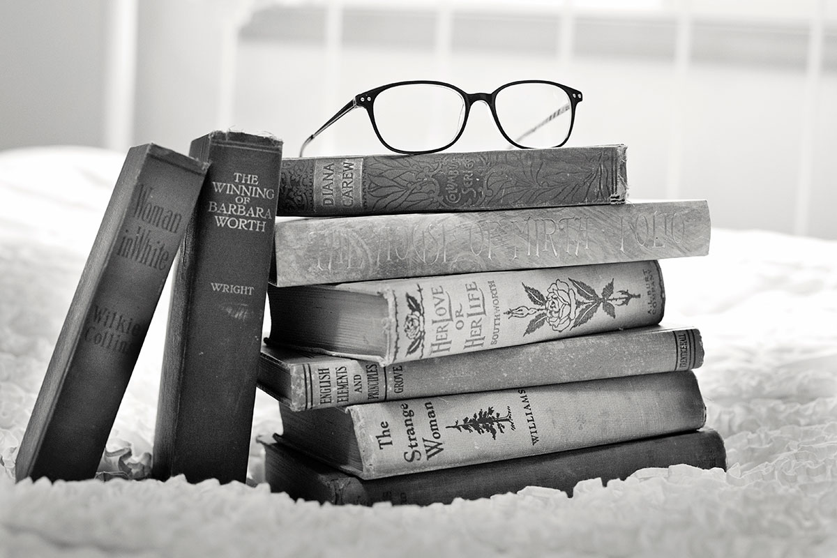 A stack of books waiting the be read