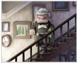 Carl has a stair lift at home to reduce the risk of falling down the stairs and stay at home in complete safety.