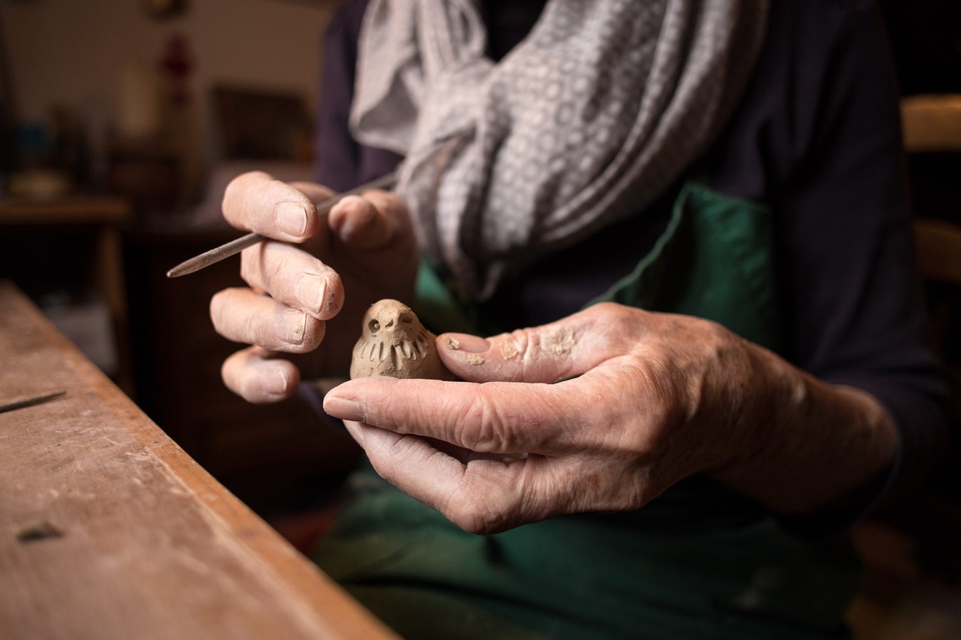 Woman crafting